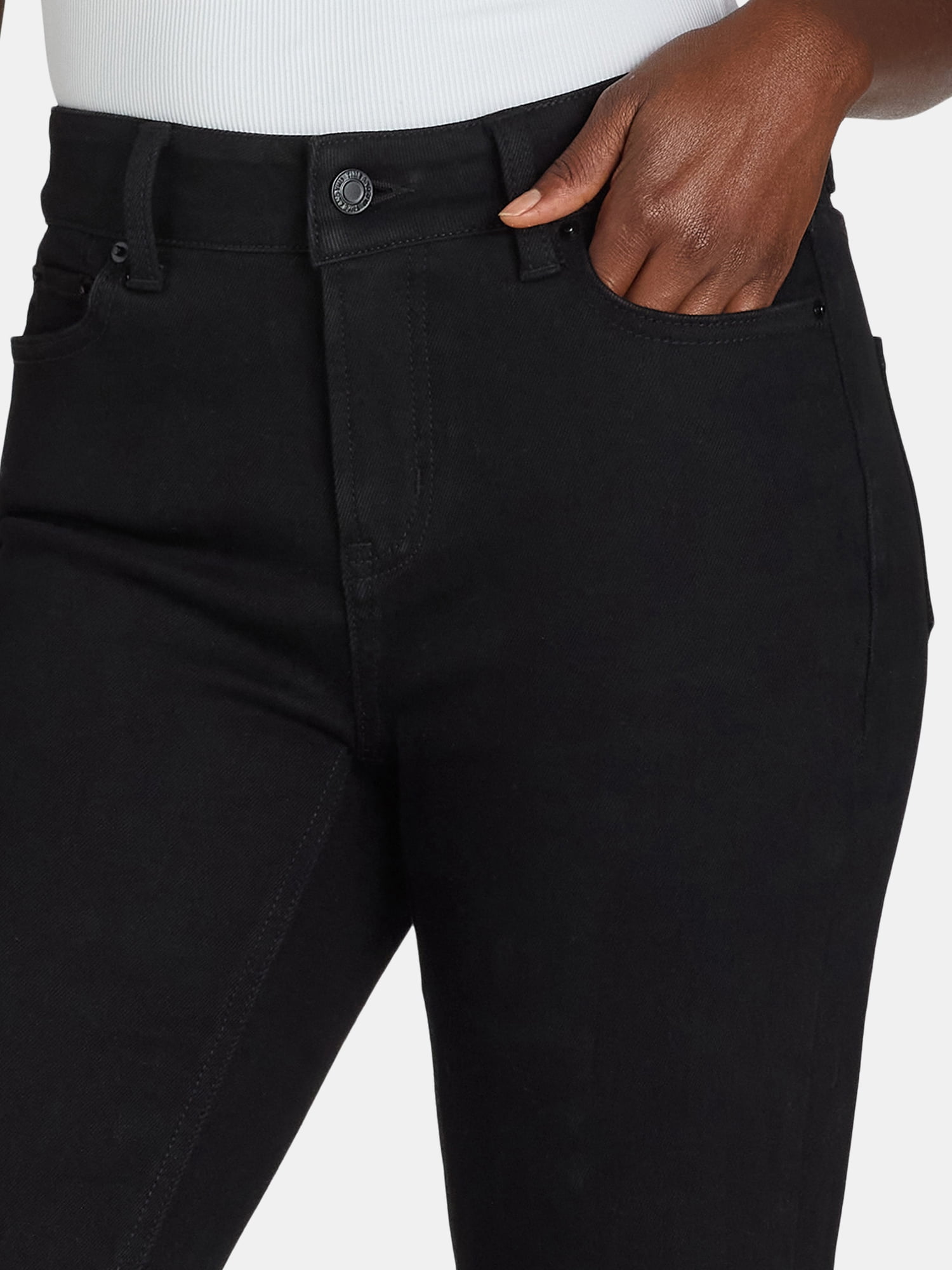 Time and Tru Women’s Mid Rise Straight Leg Jeans, Sizes 0-22, Regular & Short Inseams