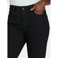 thumbnail image 3 of Time and Tru Women’s Mid Rise Straight Leg Jeans, Sizes 0-22, Regular & Short Inseams, 3 of 4