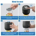 thumbnail image 3 of Mistaha Portable Electric Mason Jar Vacuum Sealer with LED Display - Easy One-Handed Operation, Rechargeable, White - Food Saver Kit for Home Kitchen, 3 of 6