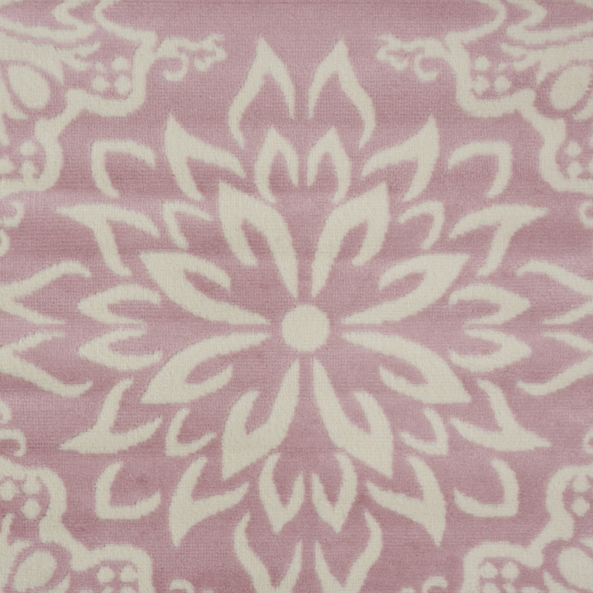 Nourison Jubilant Geometric Floral Ivory/Pink 7'10" x 9'10" Area Rug, (8' x 10')