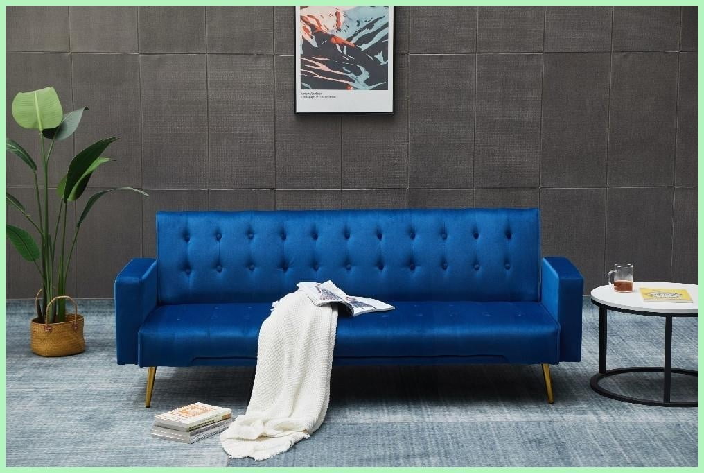 HMD Scarlett Beautiful Velvet 3-Seater Couch with Flared Arms and