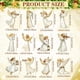 thumbnail image 2 of Angel Star Angela Wood Ornament Set, Long-Gown Angela, Wooden Star Christmas Tree, Window Hanging Drop, Decoración Navideña, Accesorio de Navidad, para Salón, Madeja de madera, 8 pulgadas altura,, 2 of 2