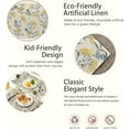 thumbnail image 3 of Vintage Floral Plant Placemats Set of 6,Yellow Blue Table Mats Non-Slip Heat Resistant Washable Placemat for Party Kitchen Dining Table Decoration Indoor Outdoor, 3 of 7