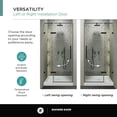 thumbnail image 6 of Fine Fixtures Hinged Frameless Shower Door - Clear Tempered Glass Door - Walk In Shower Enclosure 24" W x 74" H Black Finish, 6 of 10