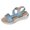 Sky Blue Sandals for Women, variant on Hopeusnice Sandals for Women Thick-Soled Heel Breathable Non-Slip Open Toe Trendy PU Materials Summer Shoes Soft Women's Sandals Slip-Resistant Walking Shoes Pink 38