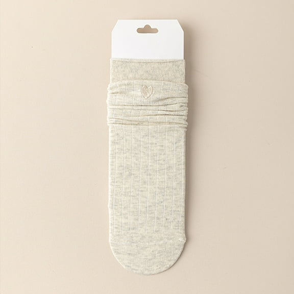 Chic Gray Bow-Detail Lightweight Cotton Socks - Mid-Calf Socks for Women for Ballerina Style (One Size, 5 Pairs)