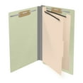 thumbnail image 4 of 25 Pt. Pressboard Classification Folders, Full Cut End Tab, Legal Size, 2 Dividers, Pale Green (Box of 10), 4 of 8