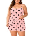 thumbnail image 2 of Stamzod Cute Pajama Sets for Women Plus Size Pajamas Sleepwear Polka Dots Printed Cami Top and Shorts Lounge Sets, 2 of 10