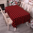 thumbnail image 3 of Christmas Sale! Buffalo Check Christmas Tablecloth Rectangle Checkered Christmas Tablecloth Red and Black Plaid Table Covers for Christmas Decorations Holiday Party Supplies, 3 of 6