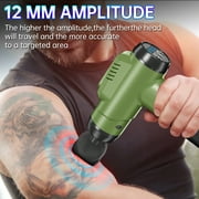 Cshidworld Deep Tissue Massage Gun, Upgrade 99 Speed Back Massager with 10 Massages Heads & Silent Brush Motor, Percussion for Pain Relief, Quiet Electric for Relaxation - Green