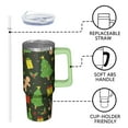 thumbnail image 3 of 30 Oz Merry Christmas Elk Tumbler With Handle, Coffee Travel Cup, Winter Holiday Present, 3 of 5