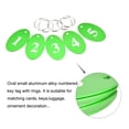 thumbnail image 3 of Uxcell Metal Number Tags Key Tag with Ring, 1-5 Numbered Oval 50x30mm/2x1.2inch Green for Coding, Decoration,5pcs, 3 of 5