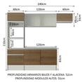 thumbnail image 3 of Mueble de Cocina Integral Madesa 240cm Topazio 01, 3 of 11
