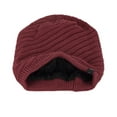 thumbnail image 4 of Fashion Couples Women Men Sport Style Solid Stripe Keep Warm Winter Outdoor Knitted Hats Winter Gear for Men Woodsman Hats Men Earmuff Hats for Men Winter Ski Hat Warm Fuzzy Hat Bears Winter, 4 of 4