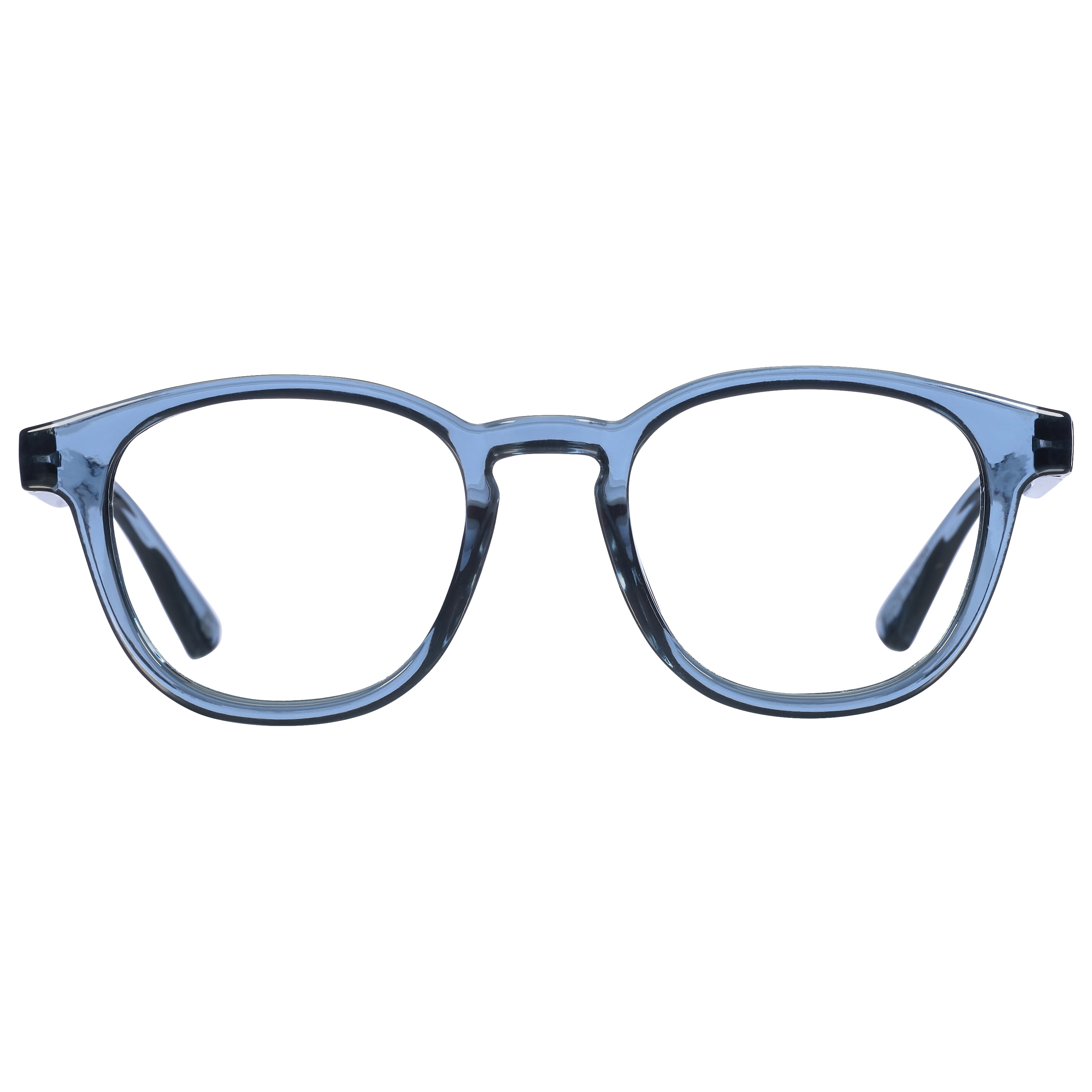 (2 pack) Bio Eyes Unisex Round Reading Glasses Made from Recycled Plastic Basil +1.50 in Blue