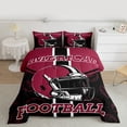 thumbnail image 2 of Homewish Football Helemt Bedding Comforter Set,Rugby Sport Lovers Twin Comforter Sets,Black Red Bedding Set For Boys,Ultra Soft Home Decor Reversible,2-Piece, 2 of 8