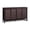 Black, variant on Teamson Home Hatteras Modern 4-Door Sideboard with Natural Rattan Doors & Adjustable Shelf, Solid Wood Frame