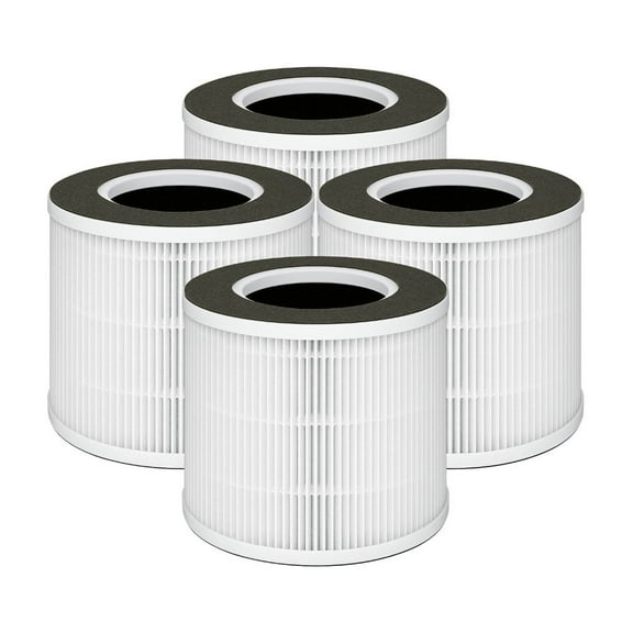 Nispira True HEPA Activated Carbon Filter Replacement Compatible with Vremi Air Purifier / Kokeki Air Purifier VK-6067B, 4 Packs