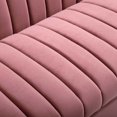 thumbnail image 6 of Modway Shift Channel Tufted Performance Velvet Sofa in Dusty Rose, 6 of 8
