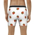 thumbnail image 4 of Salouo Hand Drawn Strawberry Pattern Men's Boxer Briefs, Soft & Breathable Underwear Elastic Waistband Briefs for Men,1-Pack, 4 of 7