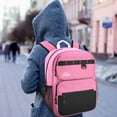thumbnail image 6 of Heavy Duty Multipocket Backpack with Front Zippered Pockets and Side Mesh Pockets in Pink, 6 of 6