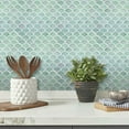 thumbnail image 6 of Aqua Scallop Peel and Stick Backsplash, 6 of 9