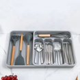 thumbnail image 4 of Organizador de cajones para cubiertos expandible 2X, organizador de utensilios para cajones de cocina, organizador de cubiertos ajustable, 4 of 8