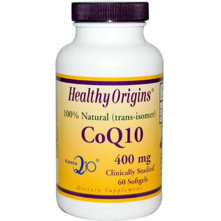 Healthy Origins - 100% Natural CoQ10 Kaneka Q10 Gels 400 mg. - 60 Softgels