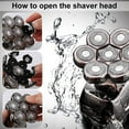 thumbnail image 3 of Rirool 6-in-1 Electric Shaver for Bald Men - Waterproof Head & Beard Trimmer with 7D Blades, Nose Hair Trimmer, LED Display | USB Charging, 3 of 9