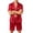 CF06_Red, variant on Resicozy Men Satin Silk Pajamas Sets Short Sleeve Sleepwear Button-Down PJs Sets 2 Pieces Loungewear with Pockets Light Blue M