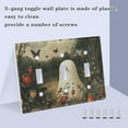 thumbnail image 3 of Yayeee Toggle Light Switch Wall Plate 2-Gang 4.56"x4.48" Decorative Outlet Cover, Ghost in Strawberry Fields, 3 of 7