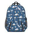 thumbnail image 3 of Dinosaur and Palm Navy Blue Pattern Cute School Backpack Bag with Padded Back and Adjustable Shoulder Straps 16.9 X 12.6 X 5.9 Inches, 3 of 5