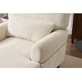 thumbnail image 6 of Chaise Lounge Indoor, Modern Upholstered Sleeper Chair and Sleeper Sofa for Living Room, Small Space, White, 6 of 8