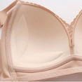 thumbnail image 3 of LYEAA Everyday Bras for Women Soft Cup Lace Push up Lightly Lined Wireless Daily Bras Wirefree Wide Strap Lift Bralette No Wire Breathable Comfort Sleeping Bras Brown XL, 3 of 7