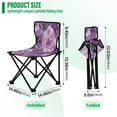 thumbnail image 3 of Outdoor Folding Chair 14.46x14.46x22.83 Inches, Camping Folding Chair Easy to Carry Ideal for Outdoor Picnics Camping Park Fishing Lavender Roses Seamless, 3 of 8