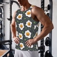 thumbnail image 5 of Gukieu Cute Poached Eggs Print Men's Quick Dry Fitness Vest, Round Neck Sleeveless Fitness Bodybuilding Top-Large, 5 of 7