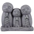 thumbnail image 1 of Statue de Famille Jizo Japonaise Porte-Bonheur Priant, 1 of 4