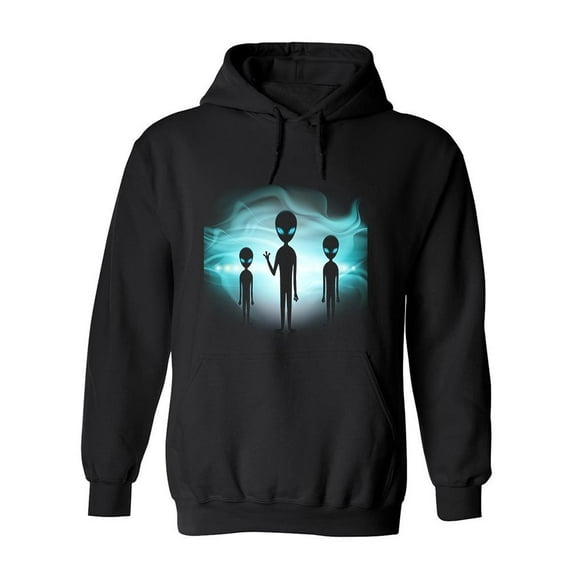 Aliens In The Fog Hoodie Men -Image by Shutterstock, Male 3X-Large