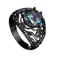 thumbnail image 1 of FORYULIK Colorful Stone Ring Finger Jewelry Birthday Proposal Bridal Engagement Party Ring, 1 of 4