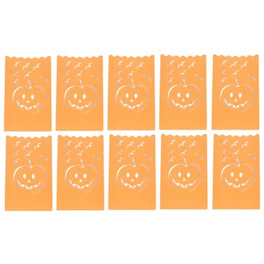 OULII 10Pcs Luminary Paper Bags for Fireplace and Table