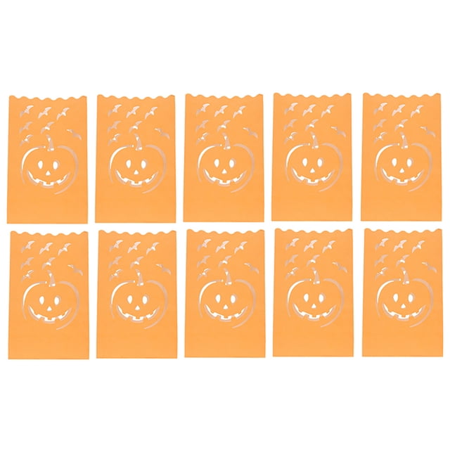 OULII 10Pcs Luminary Paper Bags for Fireplace and Table