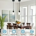 thumbnail image 3 of Melucee 2-pack Pendant Light,Black Modern Pendant Light for Kitchen Island,Hanging Ceiling Light Fixture,Farmhouse Pendant Lighting for Dining Room Bedroom, 3 of 6