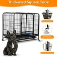 thumbnail image 5 of Flylapdo Kennel for Large Dogs Giant Dog Cage Dog Crates for Large Dogs with Wheels and Removable Tray Metal Dog Kennels for Outdoor and Indoor Black consistent, 5 of 8