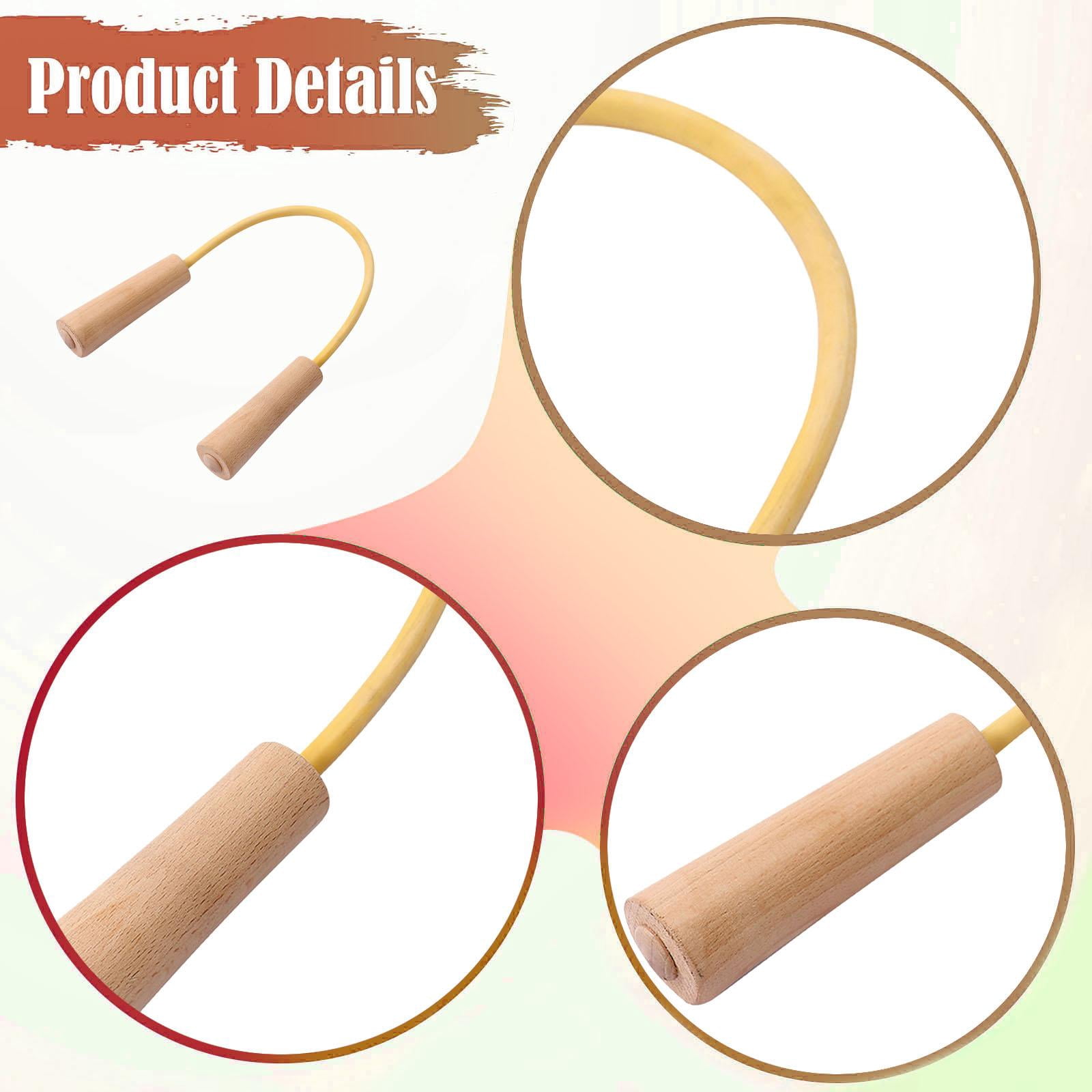 Baoblaze Resistance Band with Wooden Handles Gym Muscle Training Fitness Elastic for Arms