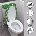 thumbnail image 3 of HELLHERO Rainbow Clover Pattern Bathroom Toilet Lid Cover Elastic Edge Toilet Lid Cover and Toilet Tank Lid Cover & 2 Pcs Set for Bathroom Home, 3 of 8