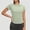 Green, variant on DuoJiaJ Womens Workout Top, Slim Fit Crew Neck Short Sleeve Activewear Black L