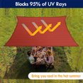 thumbnail image 3 of HOMEYA Sun Shade Sail Rectangle 12' x 12' Outdoor Garden Patio Party Sunscreen Awing Triangle Canopy 98% UV Block with Free Rope, 3 of 6