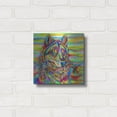 thumbnail image 3 of Luxe Metal Art 'Psychedelic Wolf' by Rebecca Wang Art, Metal Wall Art, 12"x12", 3 of 9