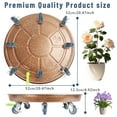 thumbnail image 2 of Piweml 2Pcs 20" Metal Plant Caddy with Wheels, Heavy Duty Planter Pot Mover with Drainage Device, Large Rolling Planter Caddy Indoor Outdoor Flowerpot Tray, 2 of 10