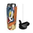 thumbnail image 3 of Tom and Jerry Kids Insulated Water Bottle With Straw - 18 Oz Stainless Steel Double Wall Vacuum Cup, Leakproof, Bpa Free, Suitable For Boys And Girls, 3 of 5